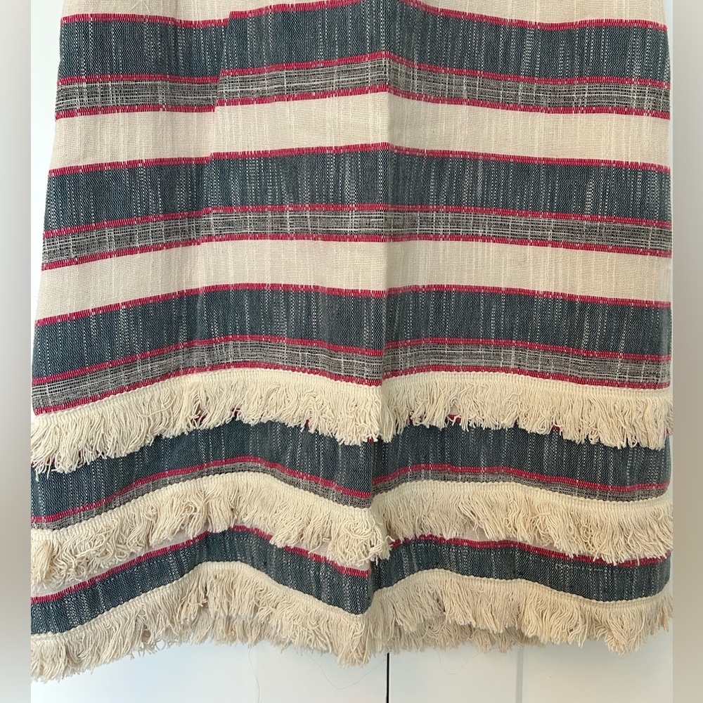 Anthropologie Striped Sleeveless Dress with Fringe - Picture 2 of 4